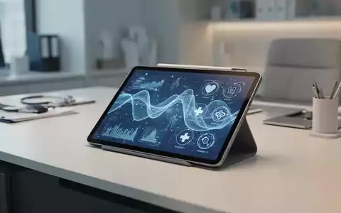 Modernes Tablet mit digitalen Gesundheitsdaten in einer Arztpraxis als Symbol für die elektronische Patientenakte. - Foto: über boerse-global.de