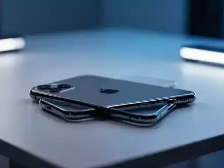 Schlankes iPhone 11 auf minimalistischem Schreibtisch, das potenzielle iOS-Kompatibilitätsänderungen darstellt. - Foto: über boerse-global.de
