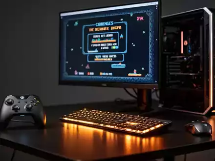 Hochwertiger Gaming-PC mit Controller auf dem Schreibtisch, der die Erweiterung von Xbox-Retro-Spielen auf Windows zeigt. - Foto: über boerse-global.de