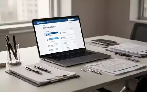 Ein moderner Schreibtisch mit Laptop und organisierten Unterlagen in einem hellen Büro. - Foto: über boerse-global.de
