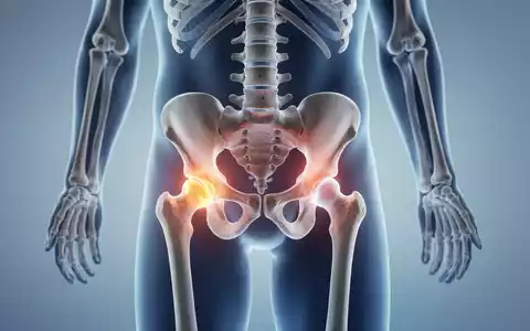 Medizinische 3D-Darstellung eines menschlichen Skeletts mit Fokus auf das Hüftgelenk zur Veranschaulichung der Knochengesundheit. - Foto: über boerse-global.de