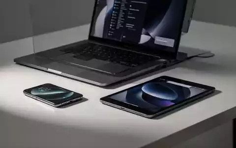 Smartphone, Laptop und Tablet auf einem minimalistischen Schreibtisch, die einen Hardware-Abonnementdienst darstellen. - Foto: über boerse-global.de
