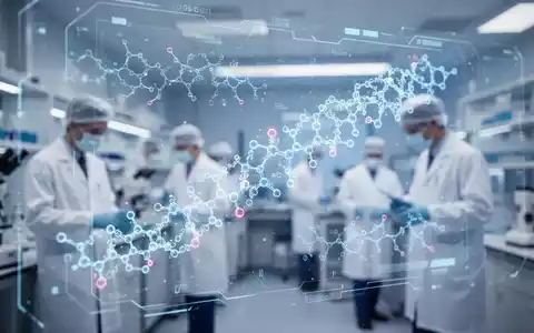 Digitale Visualisierung von Peptidstrukturen und molekularen Daten in einem modernen medizinischen Forschungslabor. - Foto: über boerse-global.de