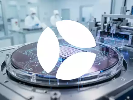 Abstrakte Darstellung von Halbleiterfertigung und Hochtechnologie in einem sterilen Reinraum. - Foto: über boerse-global.de