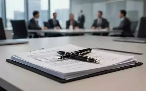 Ein Füllfederhalter liegt auf rechtlichen Dokumenten auf einem modernen Schreibtisch in einem Büro. - Foto: über boerse-global.de