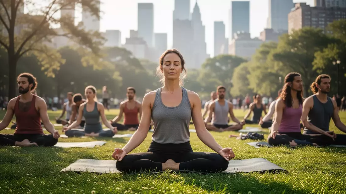 Kostenloses Yoga und Pilates: Parks werden zu Fitnessstudios