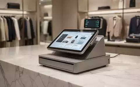 Moderne digitale Registrierkasse auf einem Ladentisch in einem Geschäft vor verschwommenem Hintergrund. - Foto: über boerse-global.de
