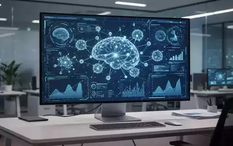 Moderne digitale Benutzeroberfläche mit Visualisierung neuronaler Netzwerkdaten auf hochauflösendem Bildschirm in einem professionellen Büro. - Foto: über boerse-global.de