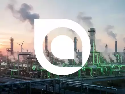 Moderne Industrieanlage zur Produktion von grünem Wasserstoff bei Sonnenaufgang. - Foto: über boerse-global.de