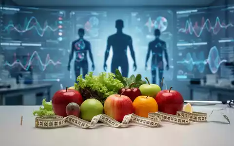 Ein Maßband und gesundes Obst auf einem klinischen Tisch als Symbol für Gesundheitsprävention und Gewichtsmanagement. - Foto: über boerse-global.de