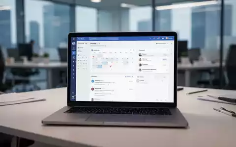 Moderner Laptop-Bildschirm mit professionellem E-Mail-Client auf einem sauberen Schreibtisch. - Foto: über boerse-global.de