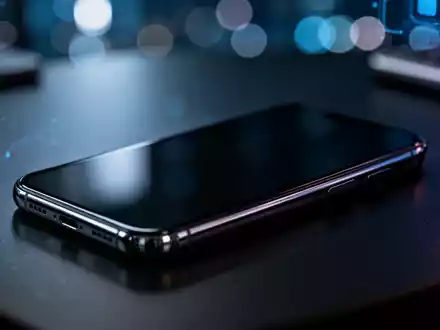 Ein modernes Smartphone auf einem dunklen Schreibtisch als Symbol für digitale Sicherheit und veraltete Software. - Foto: über boerse-global.de