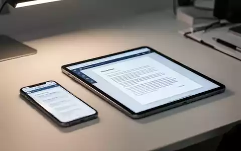 Smartphone und Tablet auf einem Schreibtisch, die eine Dokumentenansicht zeigen. - Foto: über boerse-global.de
