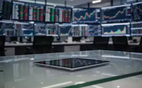 Abstrakte Darstellung eines Finanzmarktes mit unscharfen Kursanzeigen auf Bildschirmen im Hintergrund. - Foto: über boerse-global.de