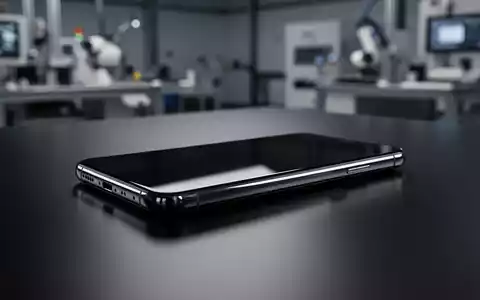 Schlankes, hochwertiges Smartphone-Silhouette auf dunkler, reflektierender Oberfläche, Symbol für High-End-Mobiltechnologie und Preisgestaltung. - Foto: über boerse-global.de