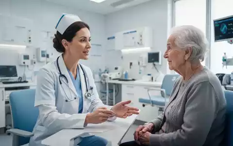 Eine Pflegefachkraft im Gespräch mit einem Patienten in einer modernen medizinischen Einrichtung. - Foto: über boerse-global.de
