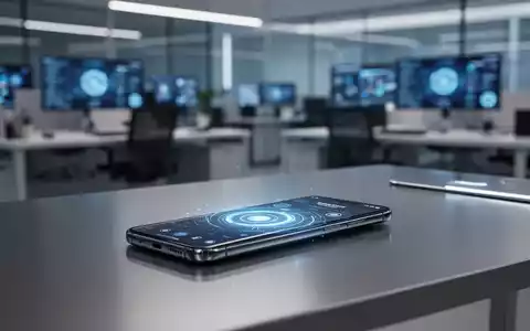 Ein modernes Smartphone auf einem minimalistischen Schreibtisch in einer professionellen Büroumgebung. - Foto: über boerse-global.de