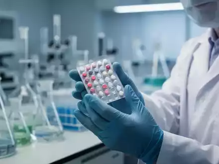 Wissenschaftliche Nahaufnahme einer medizinischen Tablette in einem modernen Labor zur Erforschung des Darmmikrobioms. - Foto: über boerse-global.de