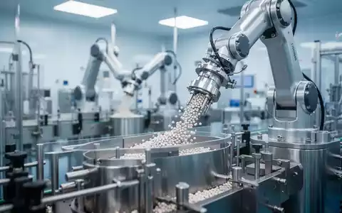 Hochmoderne pharmazeutische Produktionsanlage mit automatisierten Maschinen zur Herstellung von Arzneimitteln. - Foto: über boerse-global.de