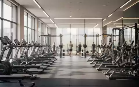 Modernes, lichtdurchflutetes Fitnessstudio mit hochwertigen Trainingsgeräten in einer professionellen Trainingsumgebung. - Foto: über boerse-global.de