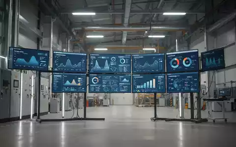 Moderne Industrieanlage mit Überwachungsmonitoren und Daten-Dashboards zur Sicherheitsüberprüfung. - Foto: über boerse-global.de