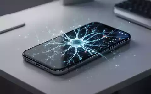 Moderner Smartphone-Bildschirm mit abstrakter KI-Netzwerkoberfläche - Foto: über boerse-global.de