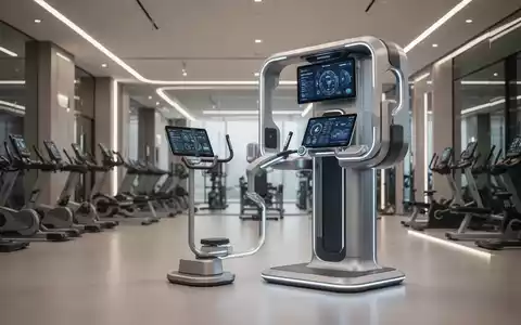 Modernes Fitnessstudio mit hochmoderner Trainingstechnologie und digitaler Ausstattung in einer hellen, minimalistischen Umgebung. - Foto: über boerse-global.de