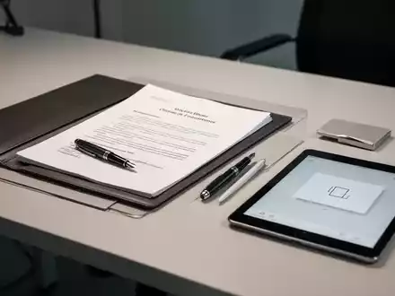 Schreibtisch mit Rechtsdokumenten und digitalem Tablet als Symbol für rechtliche Kündigungsprozesse im Arbeitsrecht. - Foto: über boerse-global.de