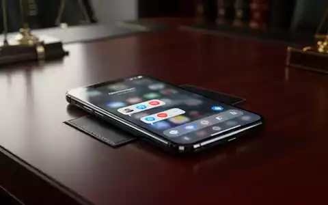 Smartphone auf dunklem Schreibtisch mit digitalen Nachrichtenbenachrichtigungen, symbolisiert rechtliche Prüfung von Online-Kommunikation. - Foto: über boerse-global.de