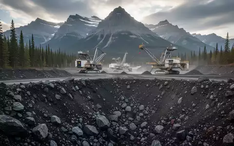 Moderne Bergbaustätte in einer bewaldeten Gebirgslandschaft mit Fokus auf mineralische Erdbodenstrukturen. - Foto: über boerse-global.de