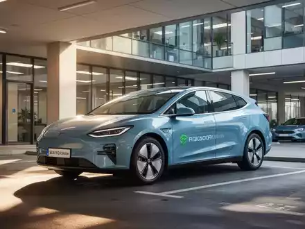 Modernes Elektroauto in einer hellen Firmenparkgarage als Symbol für die steuerliche Flottenverwaltung. - Foto: über boerse-global.de