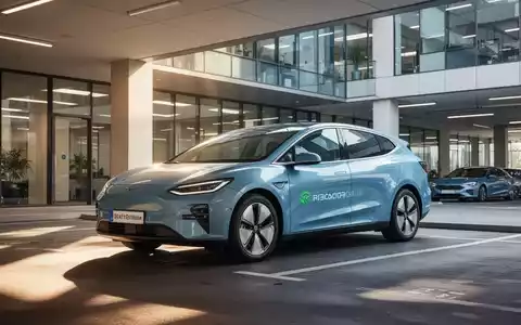Modernes Elektroauto in einer hellen Firmenparkgarage als Symbol für die steuerliche Flottenverwaltung. - Foto: über boerse-global.de