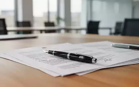 Ein Schreibtisch in einer deutschen Behörde mit einem Füllfederhalter und Rechtsunterlagen als Symbol für Personalrecht. - Foto: über boerse-global.de