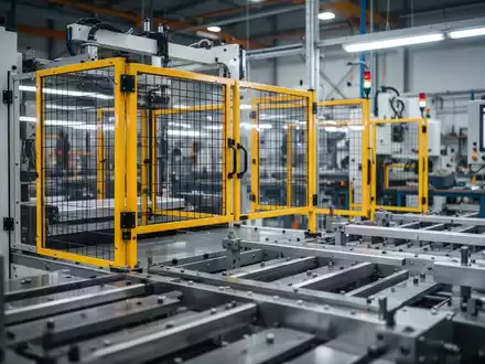Moderne Industrieumgebung mit Maschinen und Schutzvorrichtungen für Arbeitssicherheit - Foto: über boerse-global.de