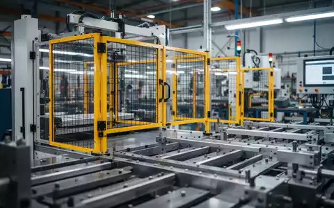 Moderne Industrieumgebung mit Maschinen und Schutzvorrichtungen für Arbeitssicherheit - Foto: über boerse-global.de