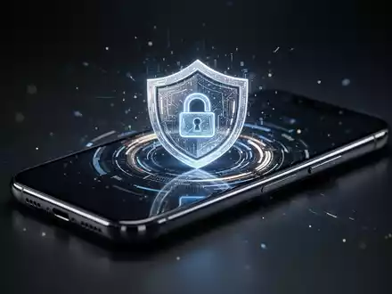 Digitales Datenschutzschild-Symbol auf Smartphone-Bildschirm, das Cybersicherheit und Datenschutz darstellt. - Foto: über boerse-global.de