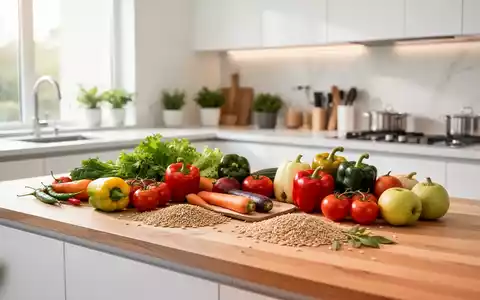 Frische Lebensmittel und gesundes Essen in einer professionellen, modernen Küche als Symbol für Ernährungsbildung. - Foto: über boerse-global.de