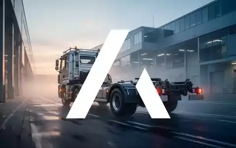 Modernes Nutzfahrzeug in einem industriellen Logistikzentrum bei Sonnenaufgang als Symbol für den Transportsektor - Foto: über boerse-global.de