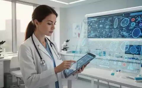 Ärztin bei der Analyse medizinischer Daten in einer modernen Klinik, Fokus auf Frauengesundheit und Forschung. - Foto: über boerse-global.de
