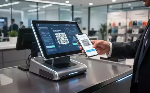 Ein Kunde scannt einen digitalen Kassenbon per QR-Code an einem modernen Kassensystem im Einzelhandel. - Foto: über boerse-global.de