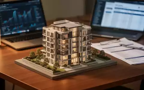 Architekturmodell eines Wohngebäudes auf einem Schreibtisch mit Unterlagen zur steuerlichen Immobilienbewertung. - Foto: über boerse-global.de
