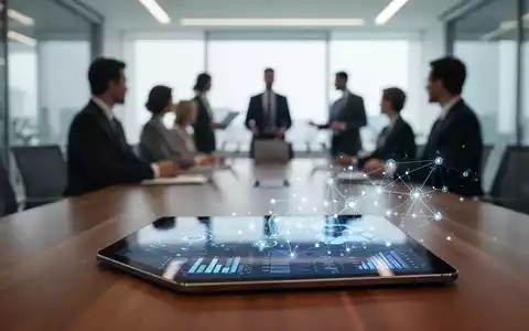 Moderne Büroatmosphäre mit digitalem Tablet und Datenvisualisierungen zur Darstellung von KI-Kompetenz und Mitbestimmung. - Foto: über boerse-global.de