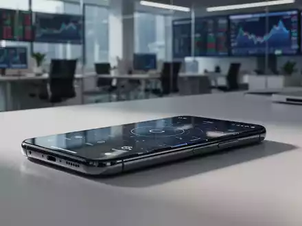 Ein modernes Smartphone auf einem Schreibtisch, das die Verbindung von mobiler Technologie und Finanzdienstleistungen zeigt. - Foto: über boerse-global.de