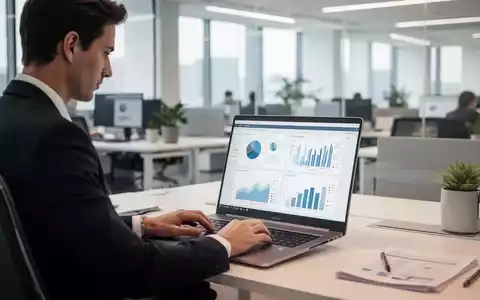 Eine Person arbeitet konzentriert an einem Laptop in einer modernen Büroumgebung zur beruflichen Weiterbildung. - Foto: über boerse-global.de