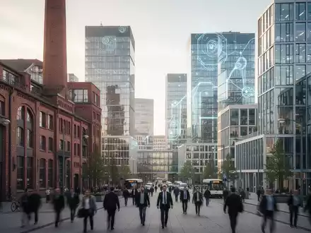 Moderne Büro- und Industrielandschaft in einer deutschen Stadt, die Wachstum und technologische Innovation symbolisiert. - Foto: über boerse-global.de
