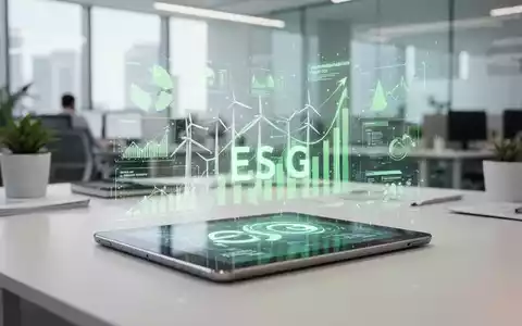 Digitale ESG-Datenvisualisierung auf einem Tablet in einem modernen Büro als Symbol für Nachhaltigkeitsberichterstattung. - Foto: über boerse-global.de