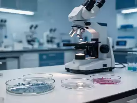 Ein modernes medizinisches Labor mit Mikroskop und medizinischen Proben für die gastroenterologische Forschung. - Foto: über boerse-global.de