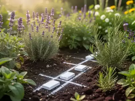 Natürlicher Garten mit Kräutern und Blumen zur ökologischen Schädlingsabwehr bei hellem Tageslicht. - Foto: über boerse-global.de