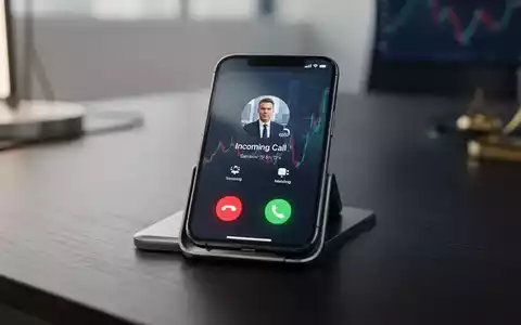 Smartphone mit eingehendem Anruf auf Bürotisch als Symbol für Telefonbetrug. - Foto: über boerse-global.de