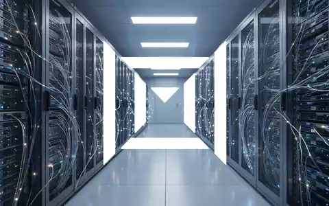Modernes Rechenzentrum mit leuchtenden Server-Racks als Symbol für technologische Investitionen und Wachstum. - Foto: über boerse-global.de
